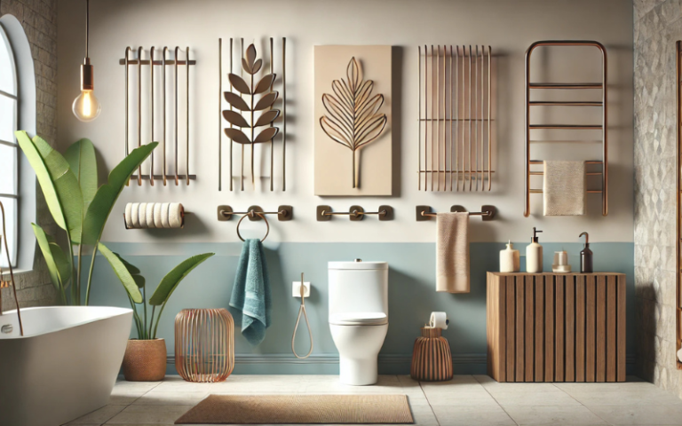unique towel racks for small bathrooms
