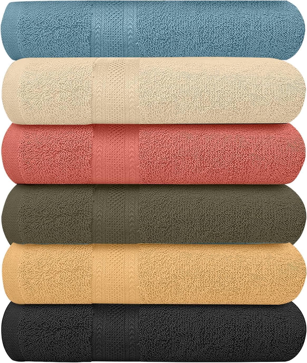 KAHAF COLLECTION 6 Pack Multicolor Towels