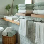 how to display towels in bathroom