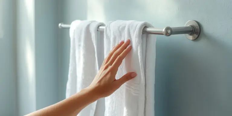 how to hang towels on a towel bar