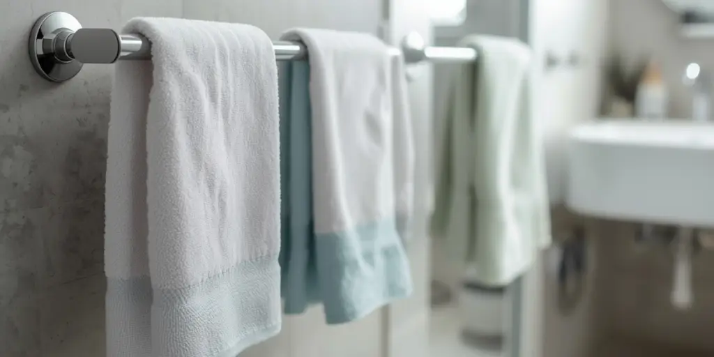 how to hang towels on a towel bar
