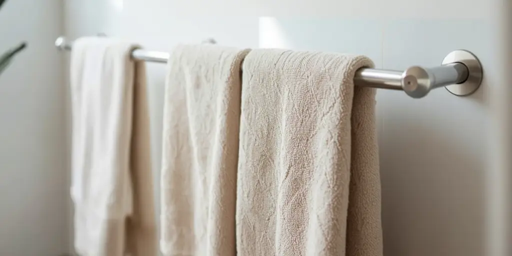 how to hang towels on a towel bars