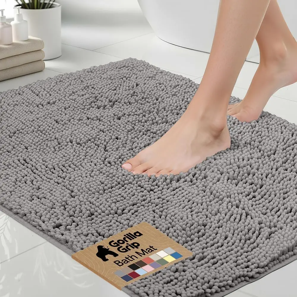 AmazonBasics Grey Bath Mat 24×17