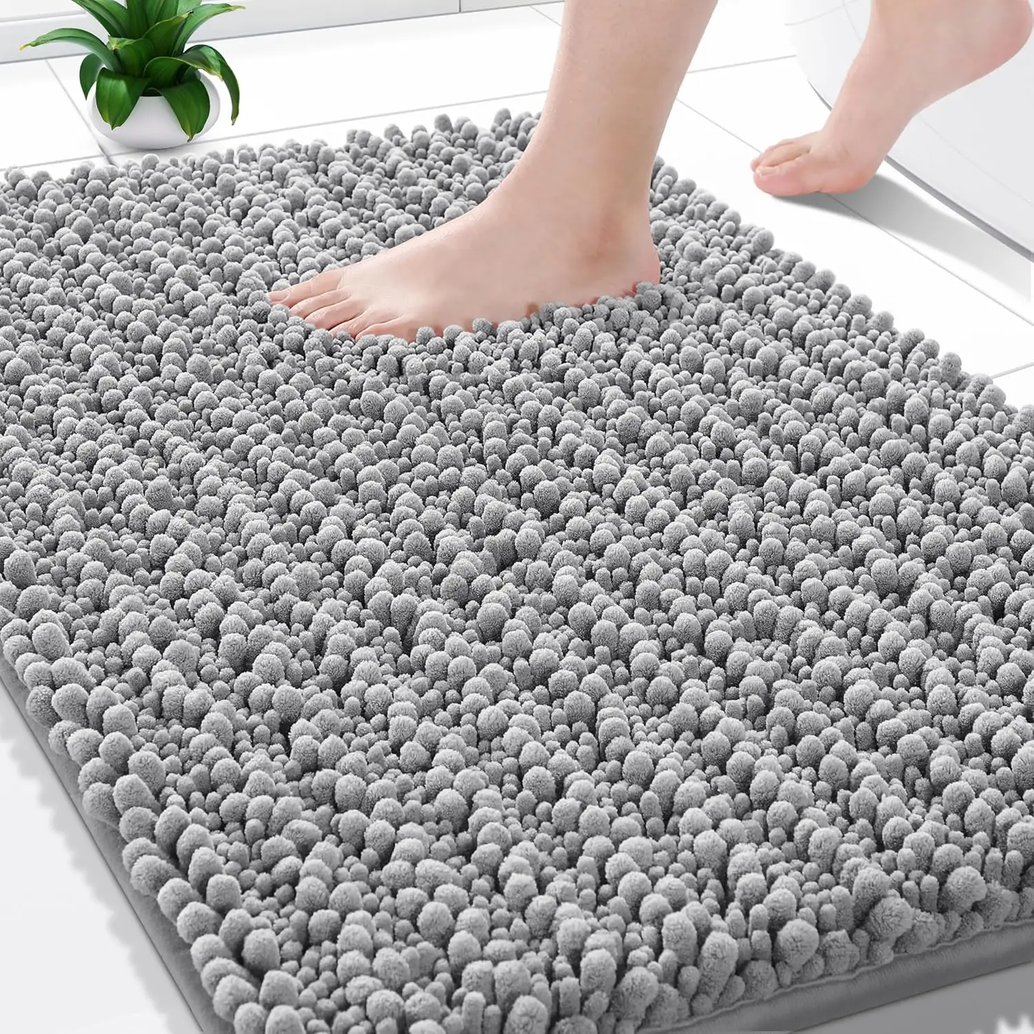 Yimobra Gray Bath Mat 24×17