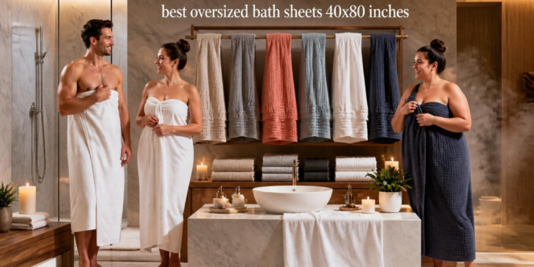 oversized bath sheets 40x80 inches for tall people USA