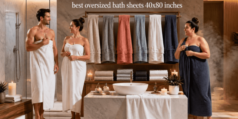 oversized bath sheets 40x80 inches for tall people USA
